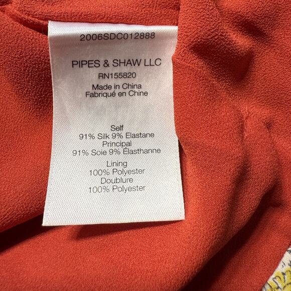 Veronica Beard Red Floral Josephine Ruched Mini Dress Womens Size 8 Silk - Picture 10 of 15